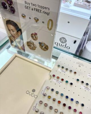 Now is the perfect time to start your QUDO Collection 🌈💐 If you purchase two toppers you get slim or fine band for free! Swipe for inspiration 💎