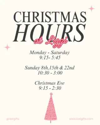 Christmas Hours for December in Lizzi 2024 ✨🎄🫶